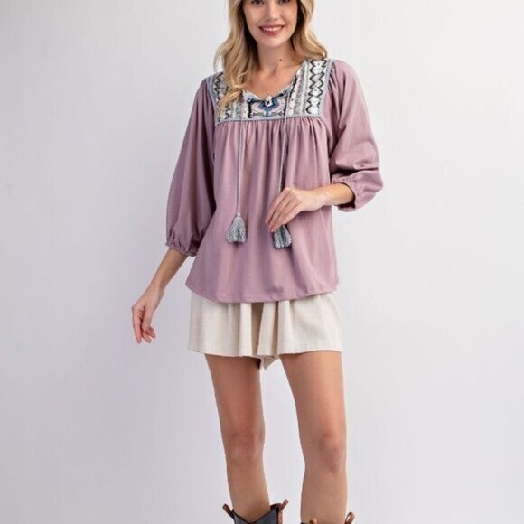 33. EASEL LOOSE FIT COTTON TOP - Picture 1 of 5